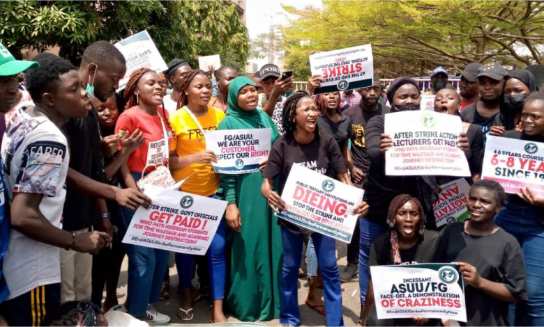 ASUU strike: NANS protest in Abuja, other states 1 NANS protest