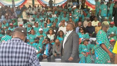 PHOTO NEWS: Transportation Minister, Amaechi with Rivers APC delegates at the national convention 15 IMG 20220326 WA0033