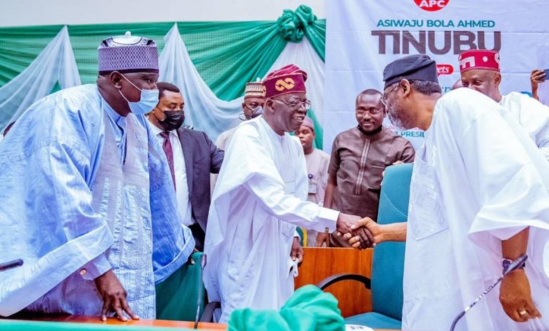 Tinubu gets APC Reps caucus backing for presidential ambition, Gbajabiamila says he won't take Nigerians for granted 1 Tinubu House of Reps