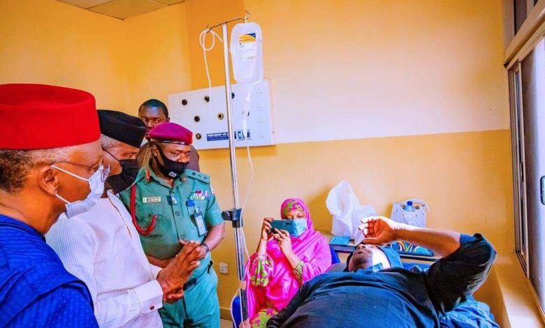 PHOTO NEWS: VP Osinbajo visits victims of Kaduna train attack 15 VP Osinbajo Kaduna2