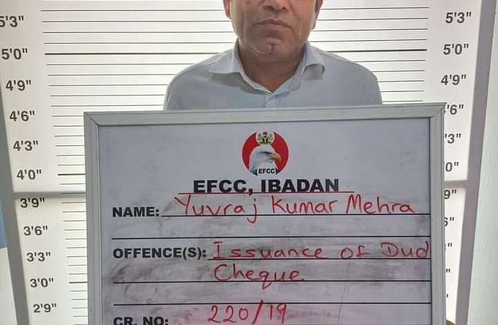 EFCC docks Indian for N70m dud cheque 1 Yuvraj Mehra
