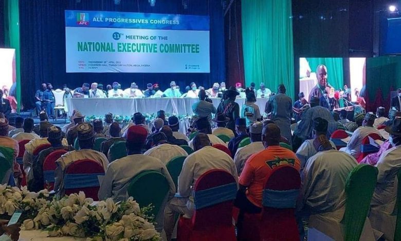 UPDATE: Buhari, Adamu lead APC ongoing NEC meeting 1 APC NEC2