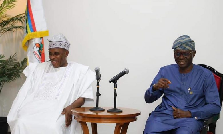 Lagos will support Tinubu for presidency, Sanwo-Olu tells visiting Amaechi 1 Amaechi Sanwo Olu