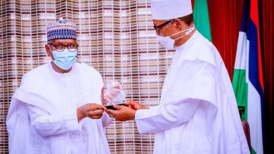 PHOTO NEWS: Dangote Industries directors visit President Buhari 1 FB IMG 1650626517810