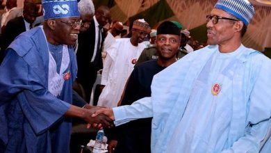 My opponents want President Buhari to oppose my aspirations, I respect him - Tinubu 9 Tinubu Osinbajo Buhari