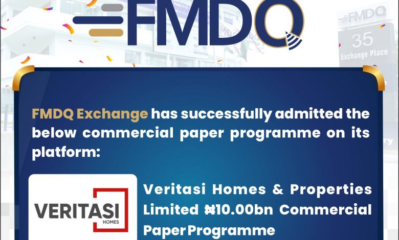Veritasi Homes & Properties registers N10bn CP programme on FMDQ Exchange 1 Veritasi Homes CP Mar. 2022