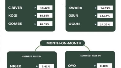 Kwara, Osun, Ogun record slowest rise in inflation rate, says NBS 5 inflation
