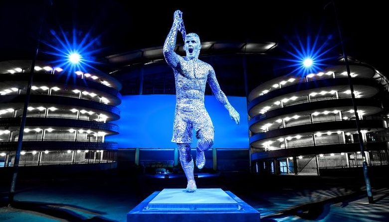 Manchester City unveil Sergio Aguero statue to celebrate 10th anniversary of first EPL title 3 Aguero