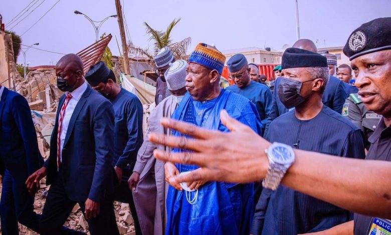 PHOTO NEWS: Osinbajo visits Kano explosion scene 5 FB IMG 1652870218392