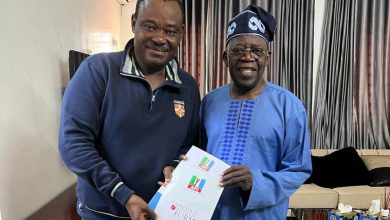 PHOTO NEWS: Jimoh Ibrahim presents APC Senate nomination forms to Tinubu, seeks support 17 IMG 20220504 WA0018 1