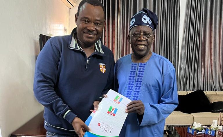 PHOTO NEWS: Jimoh Ibrahim presents APC Senate nomination forms to Tinubu, seeks support 1 IMG 20220504 WA0018 1