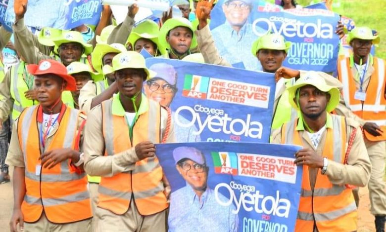 OYES cadets back 'hardworking, promise-keeping' Oyetola's re-election 1 IMG 20220525 WA0045