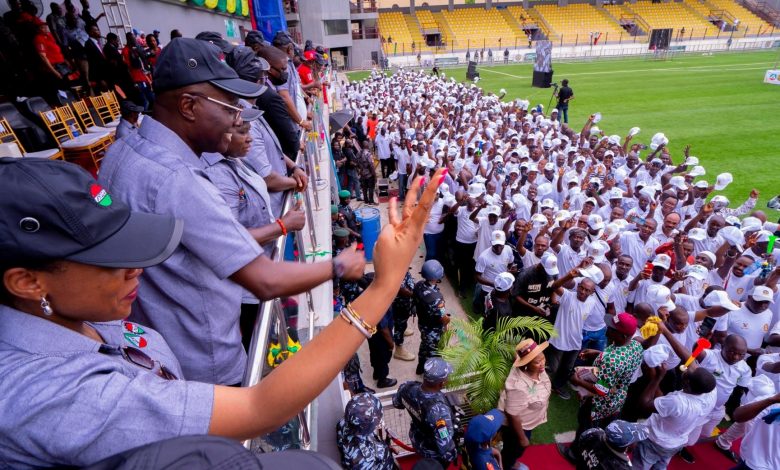 NLC, TUC, union leaders promise to support Sanwo-Olu's re-election 1 PIX 8956