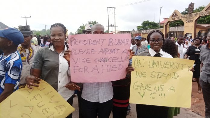 Adeyemi College of Education staff protest, demand appointment of substantive VC 1 1656415623408