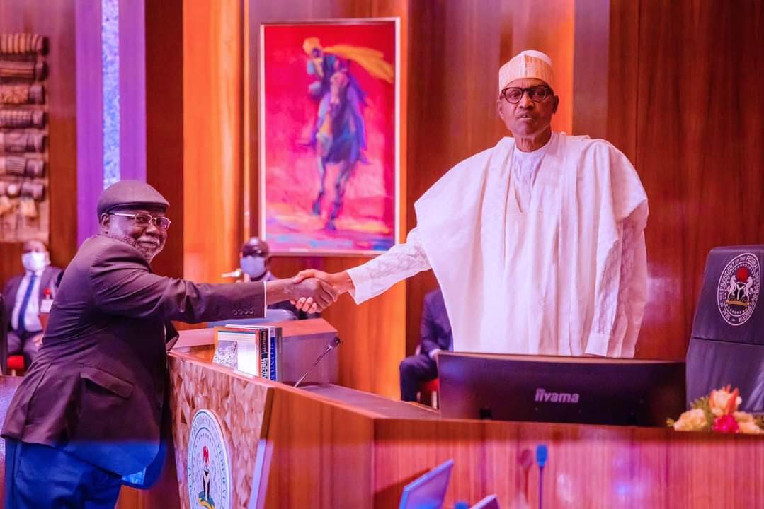 PHOTO NEWS: Buhari administers oath of office to Justice Ariwoola as Acting CJN 9 IMG 20220627 WA0020