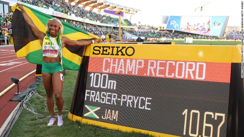 Fraser-Pryce wins record fifth 100m world title 9 Fraser Pryce
