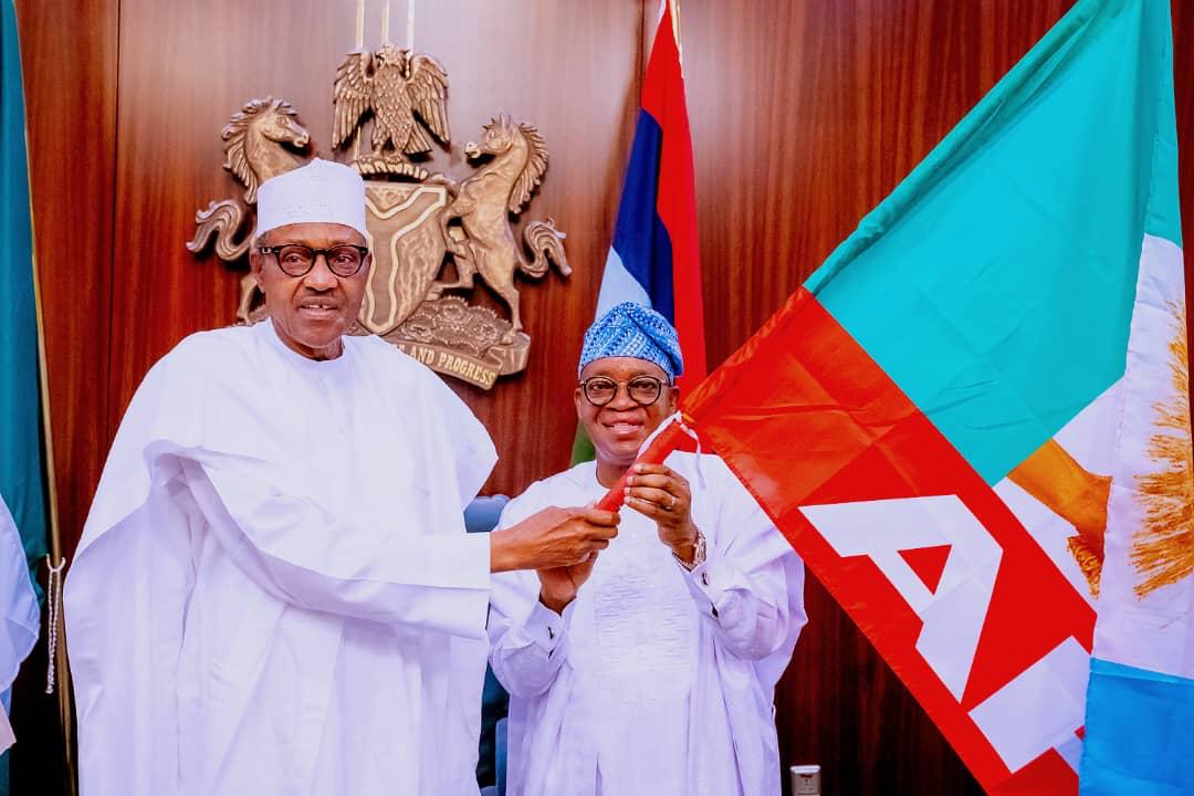 PHOTO NEWS: Buhari presents APC flag to Oyetola ahead of Osun election 6 IMG 20220706 WA0013