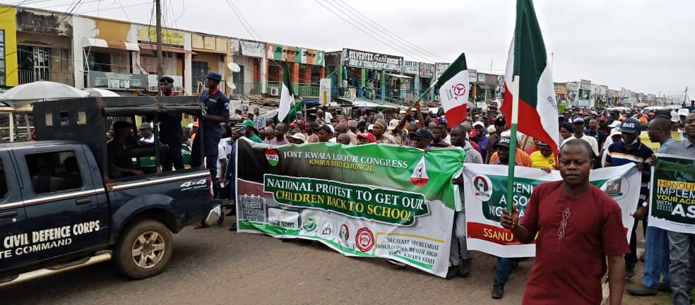 Kwara NLC, ASUU, SANU, others join ‘get our children back to class protest’ 1 NLC
