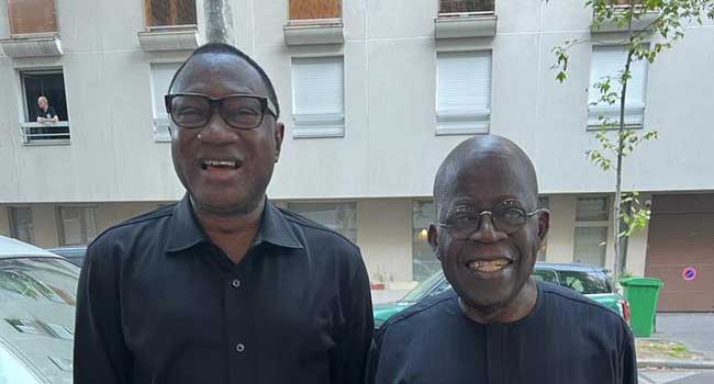 Otedola prays for Tinubu’s emergence as president, visits APC presidential candidate in France 1 Otedola