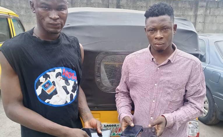 Just in: Police arrest notorious one chance gang members in Lagos 1 Two-alleged-notorious-one-chance-gang