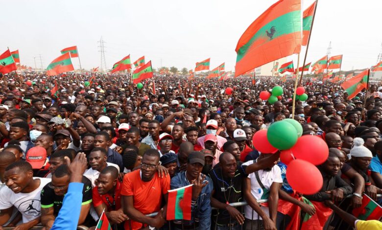 Angolan parties wrap up campaigning as tense election nears 1 RCNFQVVXOBJIVNSCQMFVISWQ34
