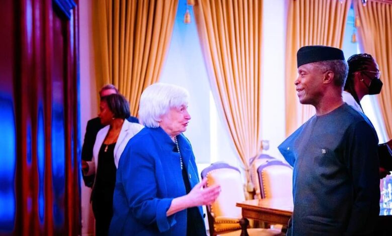 PHOTO NEWS: Osinbajo meets Yellen, US Treasury Secretary, seeks support for Nigeria's energy transition 9 IMG 20220902 WA0038