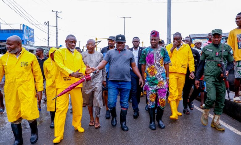 Work begins on failed portion as Obasa, Sanwo-Olu's aide, others visit Pen Cinema bridge 7 IMG 20220929 WA0293