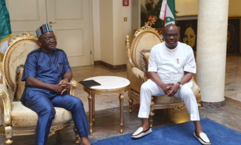 Wike supporter, Ortom, backs Ayu to continue as PDP national chairman 1 Wike Ortom 1280x720 1