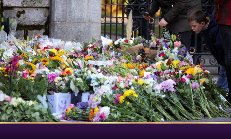skynews floral tributes balmoral castle 5893779
