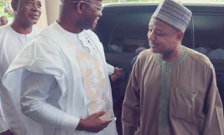 Bagudu in solidarity visit to Bello, donates N50m to flood victims 1 IMG 20221007 WA0000