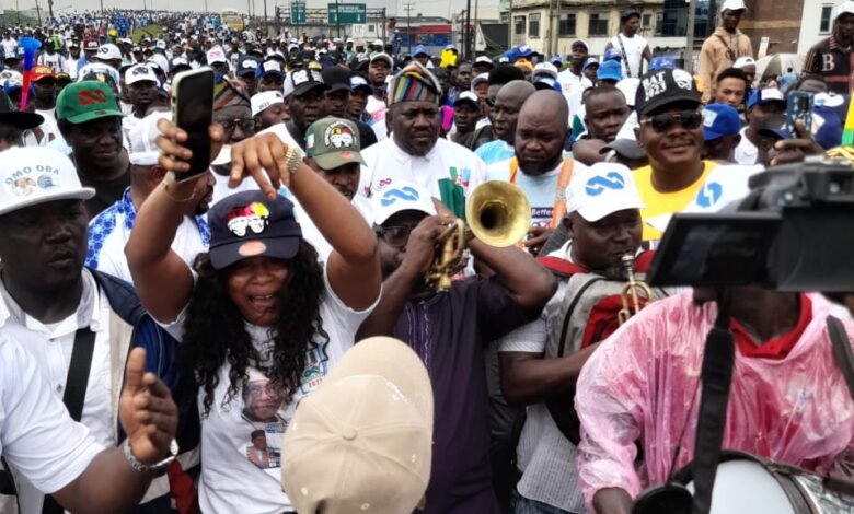 MC Oluomo holds 5million man walk in support of Tinubu, Sanwo-Olu, amidst downpour 5 IMG 20221009 WA0116