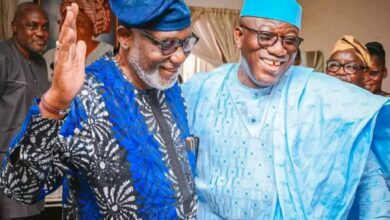 You finished well, Akeredolu garlands Fayemi after end of tenure 14 IMG 20221016 WA0003