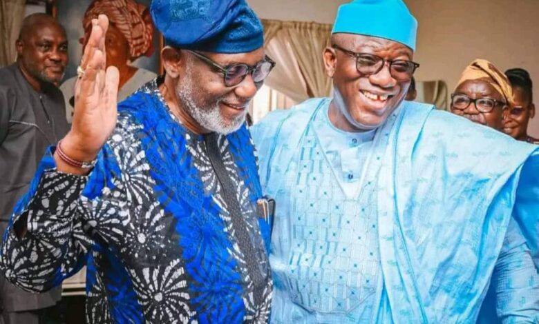 You finished well, Akeredolu garlands Fayemi after end of tenure 1 IMG 20221016 WA0003