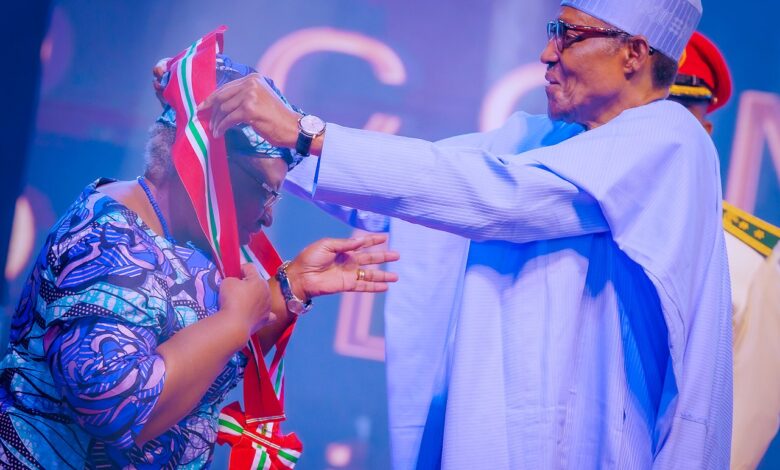 PHOTO NEWS: Okonjo-Iweala, Amina Mohammed, 445 other bag National Honours 21 Okonjo Iweala