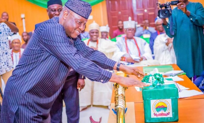Oyebanji presents first budget to Ekiti State House of Assembly 1 IMG 20221104 WA0002