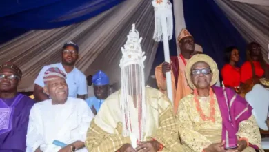 Ex-SGF, Olu Falae, becomes Oba, gets staff of office from Akeredolu 3 Falae 2