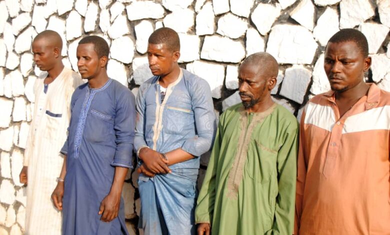 Kwara Police Command parades five suspected kidnappers 1 Kidnappers