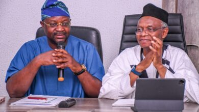 PHOTO NEWS: El-Rufai visits sports minister, seeks ownership of Ahmadu Bello Stadium 7 El Rufai Dare7