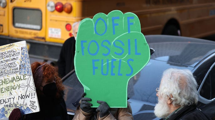 Davos 2023: Climate activists protest the presence of oil giants at World Economic Forum 1 GettyImages 1237983644