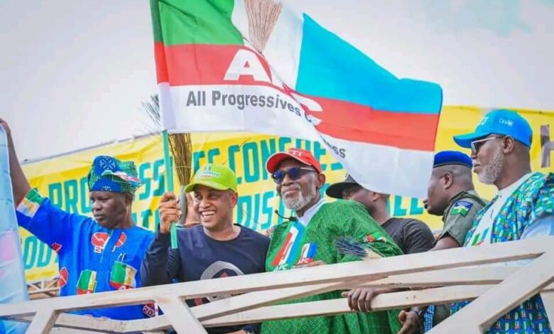 2023: Akeredolu canvasses votes for Tinubu, Jimoh Ibrahim, other APC candidates in Ondo South 1 IMG 20230124 WA0001