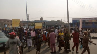 PDP members protest tribunal judgement sacking Adeleke as Osun governor 7 IMG 20230128 WA0017