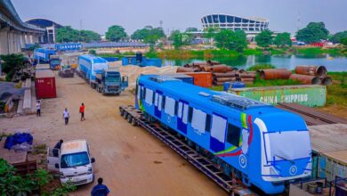 PHOTO NEWS: Lagos takes delivery of two new trains for blue rail line 10 Lagos train