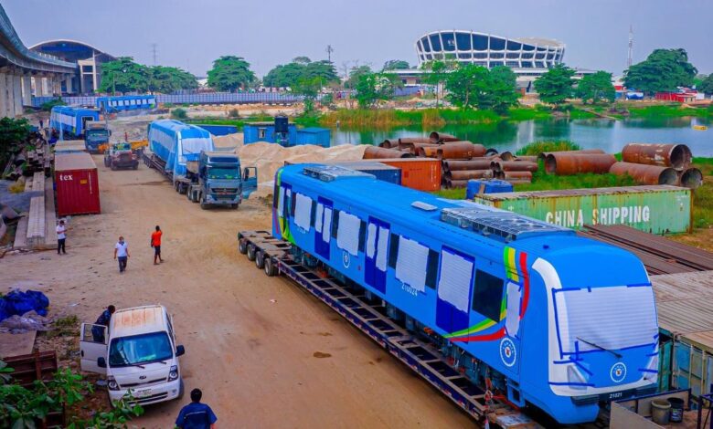 PHOTO NEWS: Lagos takes delivery of two new trains for blue rail line 7 Lagos train