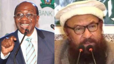 CBN directs DMBs to freeze accounts of individuals linked with terrorist financier 9 CBN Governor Godwin Emefiele and Abdul Rehman Makki 1