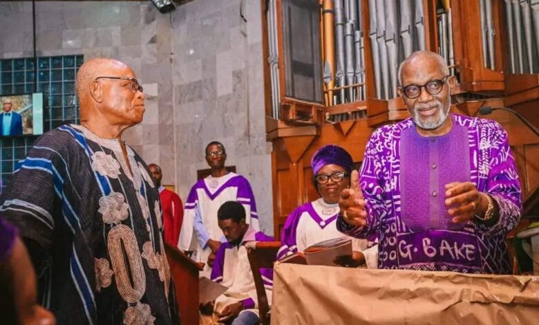 Akeredolu celebrates All Saints' Church Jericho emeritus choir master 1 IMG 20230213 WA0007