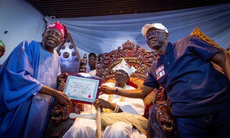 President-elect Tinubu in homecoming visit to Lagos, thanks Oba Akiolu 1 IMG 20230305 WA0034