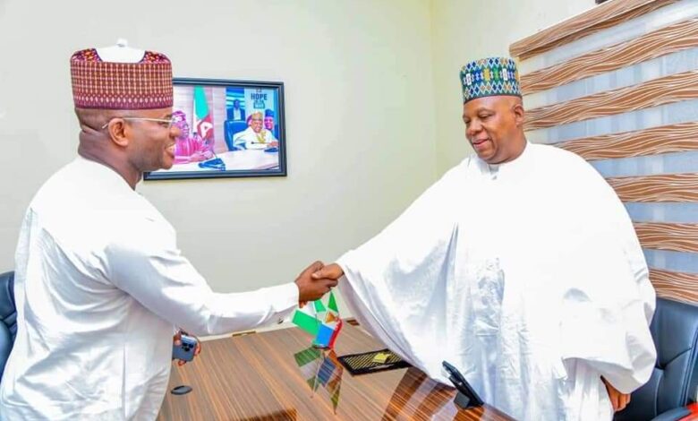 Yahaya Bello pays congratulatory visit to Shettima 1 IMG 20230324 WA0018