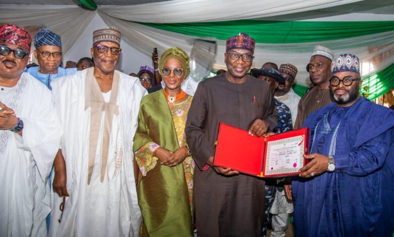 AbdulRazaq, deputy others get certificates of return in Kwara 1 Kwara 1