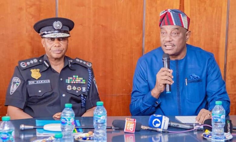 IGP pays courtesy visit to newly sworn-in PSC chair 5 IMG 20230403 WA0014