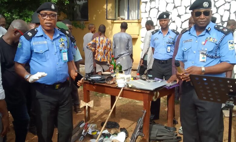 Police arrest 20 suspects for cultism, robbery, kidnapping, others in Kwara 1 Kwara police